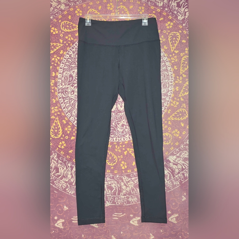 Yogalicious Womens Dark Gray Leggings Large Stretch Activewear Workout Pants (B)